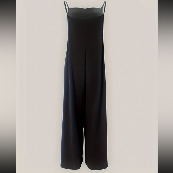 Black wide leg jumpsuit overalls romper - NWT - Picture 6 of 6